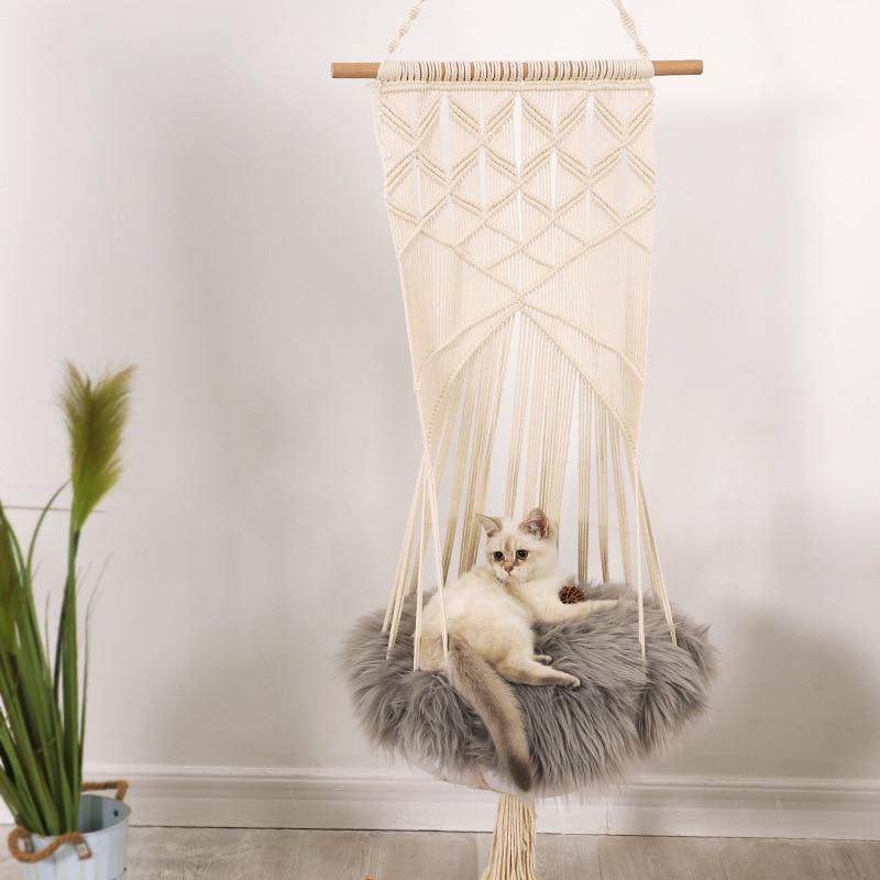 Macrame Cat Swing Bed