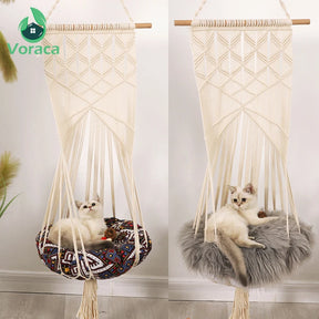 Macrame Cat Swing Bed