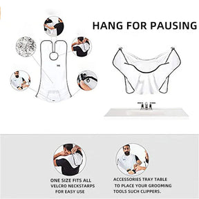 Man Bathroom Apron Male Beard Apron Razor Holder Hair Shave Beard Catcher Waterproof Floral Cloth Bathroom Cleaning Gift for Man