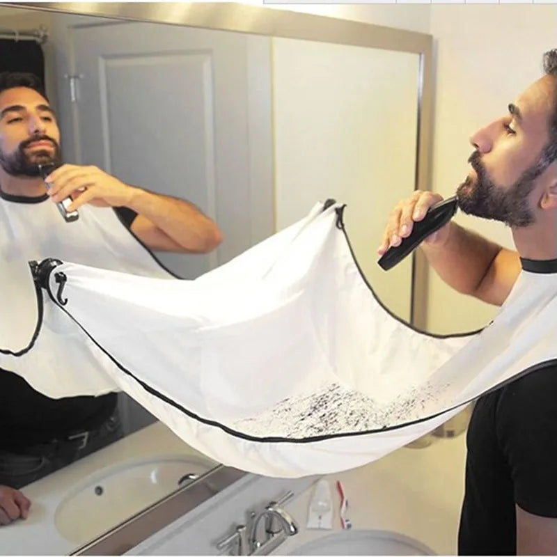 Man Bathroom Apron Male Beard Apron Razor Holder Hair Shave Beard Catcher Waterproof Floral Cloth Bathroom Cleaning Gift for Man