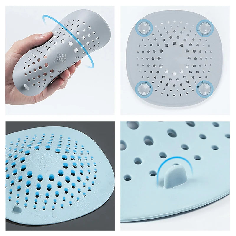 Household Kitchen Sink Filter Shower Drain Hair Catcher Stopper Bathroom Floor Drain Cover Universal Anti-clogging Sink Strainer