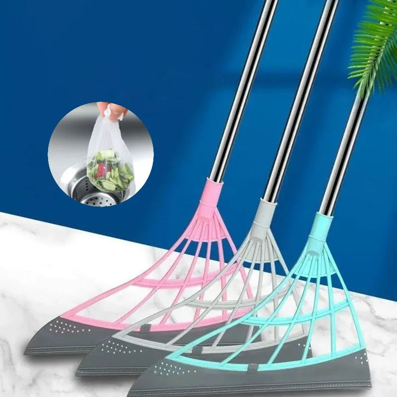 Silicone Magic Broom Window Washing Wiper Squeegee Hand-push Pet Hair Dust Brooms Spatula Household Floor Mirror Cleaning Tools